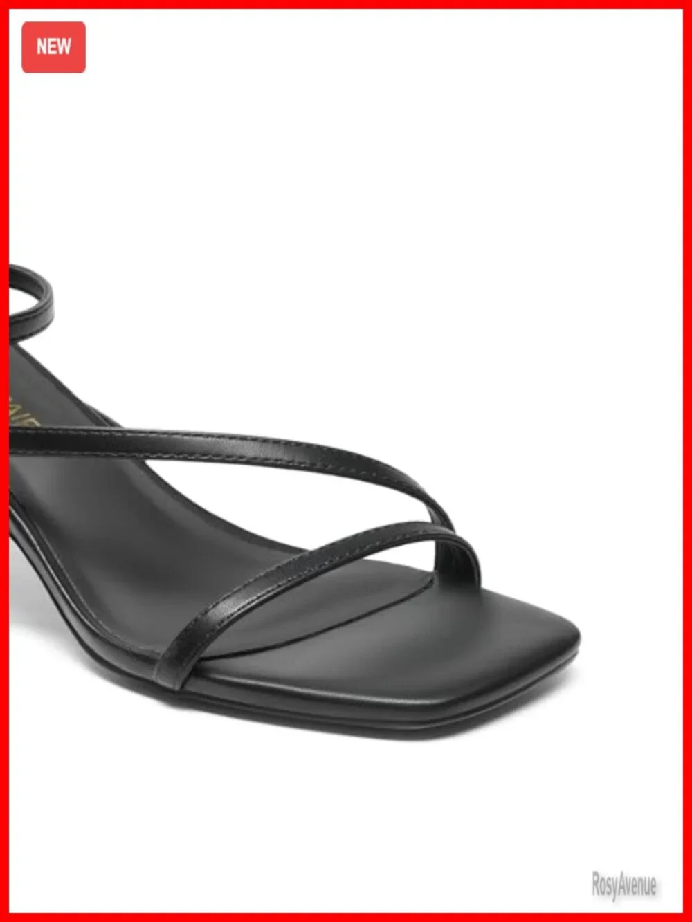 Strappy Open Square Toe Kitten Heels Sandals with Ankle Strap